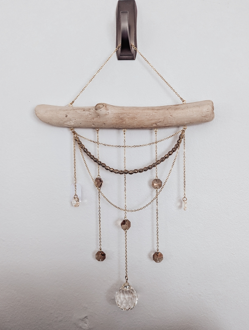 Handcrafted Driftwood Suncatcher - wall hanging coastal decor - Picture 2 of 4